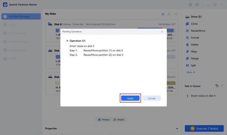 Carry out the Partition Extending Activities