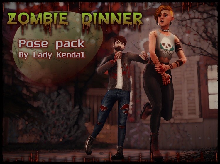 Zombie Dinner Pose Pack by Lady Kendal Sims