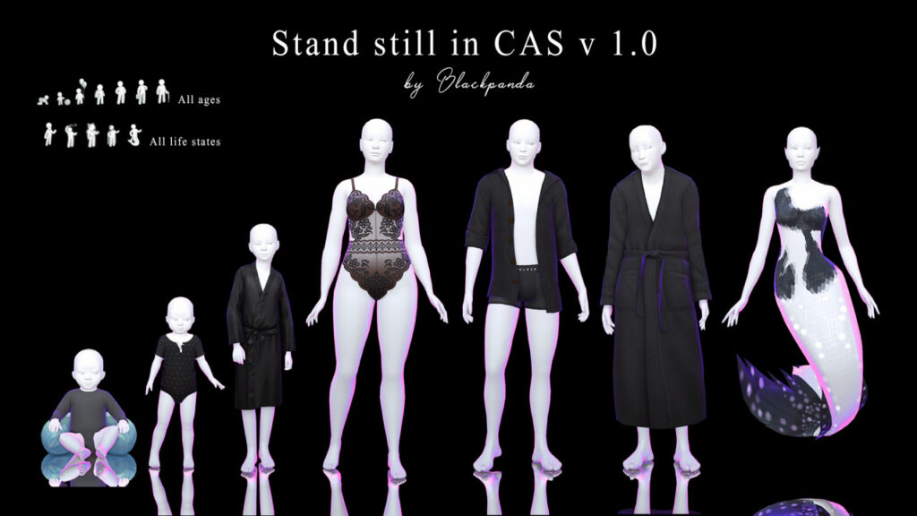 Blackpanda's Sims 4 Stand Still in CAS