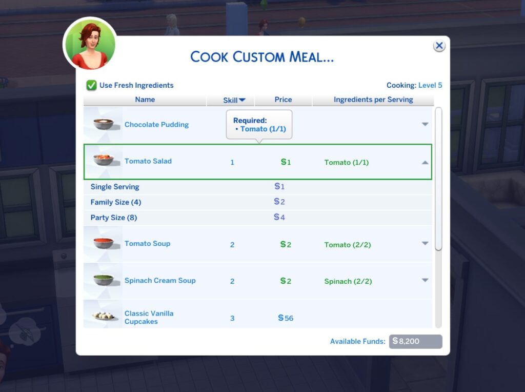 Custom Food Interactions Sims 4 (MTS / TheFoodGroup stack)